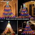 thumbnail image 2 of Kizocay Outdoor Christmas Decoration Lights, 8 Modes, 350 LED Star Tree Topper String Lights, Waterfall Fairy Christmas Tree Lights Holiday Lighting Decorations for Yard Lawn Window Wedding Party, 2 of 8