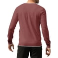 thumbnail image 3 of Langwyqu Men's V Neck Sweater Knitted Jumper Sweater Long Sleeve Pullover Top, 3 of 5