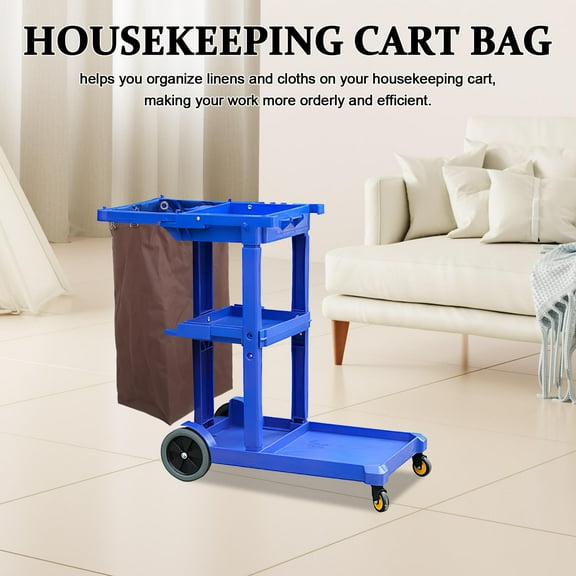 Hemoton Commercial Products Housekeeping Cart Bag For Cleaning Carts For Laundry Trash In School Home Office Lobby Mall