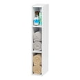 thumbnail image 2 of IRIS USA 3 Shelf 6" Space Saving Cube Organizer with Height Adjustable Narrow Shelves, White, 2 of 3