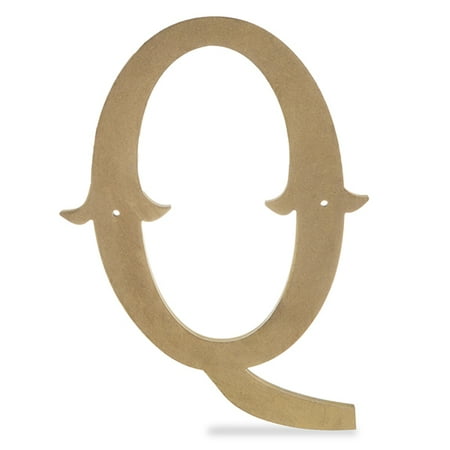 - Wood Decorative Letter - Q - Antique Gold 14in
