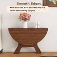 thumbnail image 4 of CQSXDA Compact 43 Inch Folding Dining Table, MDF Kitchen Table For Limited Spaces Indoor Outdoor, Walnut, 4 of 14