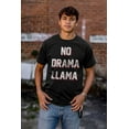 thumbnail image 4 of No Drama Llama Alpaca Chill Relaxed Plus Size Crewneck Graphic Tee Shirt Brisco Brands 2X, 4 of 5