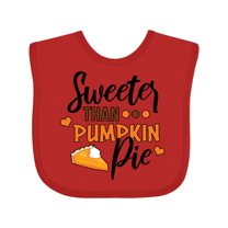 Inktastic Thanksgiving Sweeter Than Pumpkin Pie Boys or Girls Baby Bib
