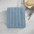 thumbnail image 3 of Mainstays Performance Cotton Hand Towel, Super Soft Quick Dry Fade Resistant, Textured Blue, 3 of 7