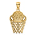 thumbnail image 3 of 14k Yellow Gold Basketball in Hoop Pendant, 3 of 5