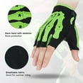 thumbnail image 4 of MTB Cycling Bike Gloves Half Finger Bicycle Motorcycle Fingerless Gloves for Men Women, Skull Goth Bone Half Finger Gloves, 4 of 8