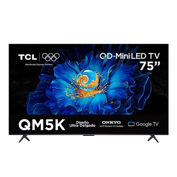 TV TCL Pantalla 75 Pulgadas QD-Mini Led Smart Google TV 75QM5K