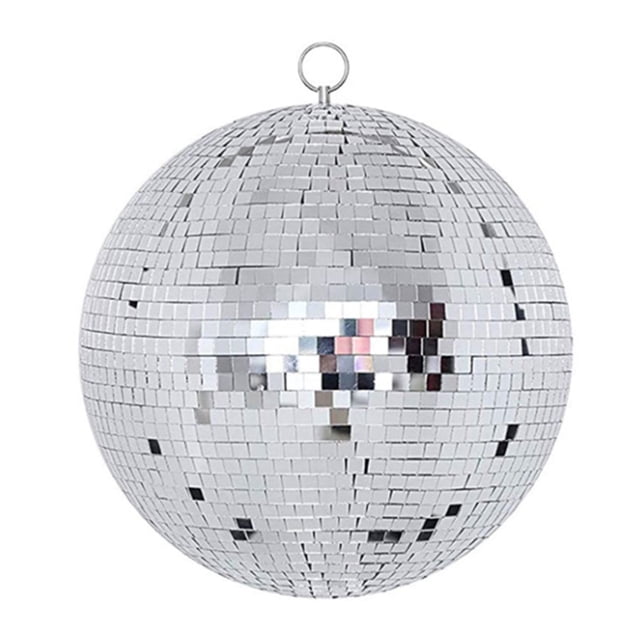 Advancent Bola de discoteca colgante, lámparas redondas de cristal plateado, barra de luz de escenario musical, fiesta, boda, cumpleaños, Iluminación navideña 15cm /Plata