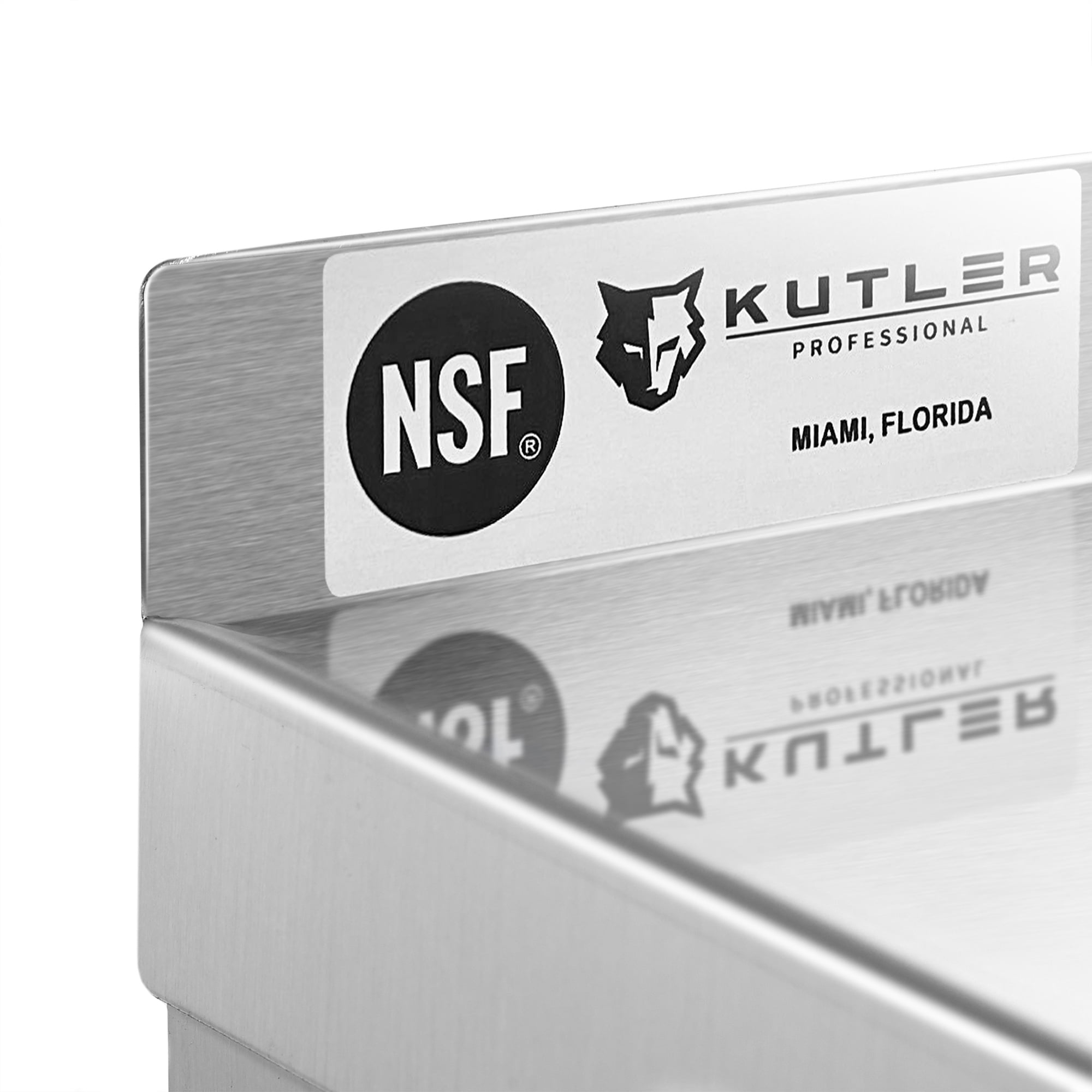 KUTLER 14" x 60" Stainless Steel Shelf, NSF Commercial Wall Mount Shelving w/ Backsplash, Floating Metal Mounted Shelves for Restaurant, Kitchen, Home