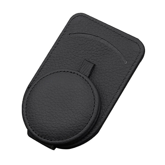 Clip para soporte de gafas de coche, almacenamiento de tarjetas de moda con clip para tarjetas de boletos para el sol del coche Negro