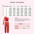 thumbnail image 5 of TiaoBug Kids Girls Sequins Hip Hop Jazz Ballet Dance Outfits One Shoulder Long Sleeve Crop Top with Metallic Pants Set Hot Pink&Black 10, 5 of 5