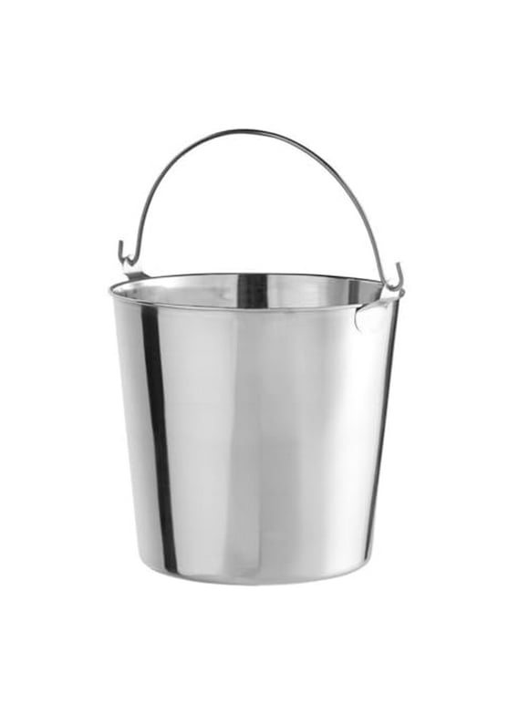 Soro Essentials- 13 qt. Stainless Steel Utility Pail Beer Bucket with Bail Handle- Ice Bucket Keep Ice Frozen Longer Ideal for Cocktail Bar Parties Chilling Wine Champagne
