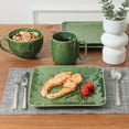 thumbnail image 4 of vicrays Ceramic Square Plates Set of 6 - Porcelain 8 inch Dinner Plates for Salad Dessert Appetizer Bread - Microwave Oven and Dishwasher Safe - Green, 4 of 7