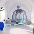 thumbnail image 1 of Modway Harmony 8 Piece Outdoor Patio Aluminum Sectional Sofa Set in White Gray, 1 of 9