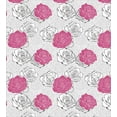 thumbnail image 3 of Ambesonne Floral Duvet Cover Sets, Romantic Pink Rose Drawing, 2-Queen, Dusk White Pale Fuchsia, 3 of 7