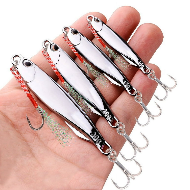 10PC/lot Metal Cast Jig Spoon 10g 20g 30g 40g Lures set With Hook Casting  Jigging Fish Sea Bass Fishing Lure Artificial Bait - Walmart.com