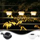 thumbnail image 1 of Luces solares para vallas exteriores - Alumbrado inalámbrico LED para decoración de jardín, jardín y patio - Luces impermeables con estacas y panel solar mejorado, 1 of 7