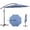 Blueolefin, variant on 10FT Offset Patio Umbrella Beige White Stripe Cantilever Hanging Umbrella with Infinite Tilt Decorative Striped Canopy UV Blocking Water Repellent for Garden Deck Outdoor Living