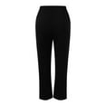 thumbnail image 4 of Women Casual Pants Women Casual Pants High Waisted Wide Leg Pants Drawstring Elastic With Pockets Wide Leg Pants Women Black XXL, 4 of 5