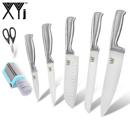 XYj Kitchen Knives Stainless Steel Best Kitchen Knife And Blue Electric Knife Sharpener