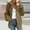 Brown Coats for Winter, variant on XPMWRP Women's Solid Color Fleece Jacket Full Zip Up Long Sleeve Casual Lapel Coat Fall Winter Soft Warm Trendy Coats with Pockets White S