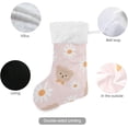 thumbnail image 3 of Coolnut Christmas Stocking Personalized Daisy Large Candy Stocking Hanging Gift Xmas Stockings Decoration 2PCS for Family Holiday Party Ornaments Decor Fireplace, 3 of 7