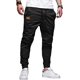 thumbnail image 1 of Pantalones de chándal casuales para hombres - Pantalones cargo de algodón con cordón para caminar Pista de jogging de sarga JAMW Sencillez, 1 of 5