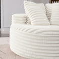 thumbnail image 4 of Oversized Upholstered Chaise Lounge Chair, Deep Seat Indoor Accent, Plush Boneless Barrel Sofa Chair for Living Room Bedroom Apartment, 4 of 9