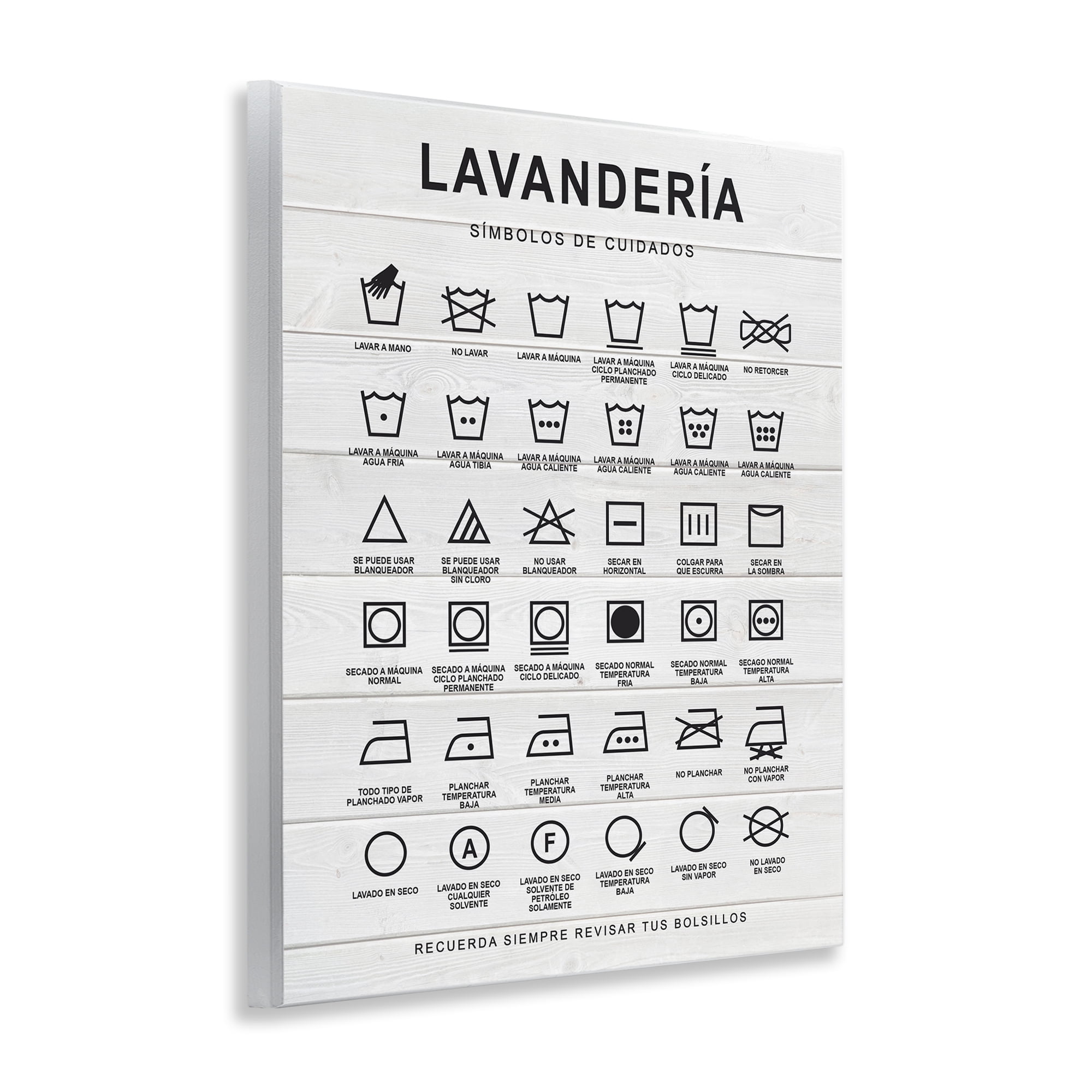 Stupell Industries Guía de Lavado de Ropa, Blanco Bath & Laundry Painting Unframed Art Print Wall Art, 11 x 14