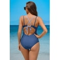 thumbnail image 7 of Attraco Tummy Control One Piece Swimsuits for Women Ruched Bathing Suits Strappy Monokini V Neck, 7 of 7
