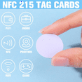 thumbnail image 3 of 80Pcs NFC TagsNtag 215 NFC Sticker Chip Round NFC Tag Rewritable NFC Card Sticky Back NFC Enabled Cell Phone Device, 3 of 7