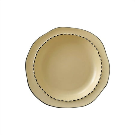 

Dinner Plates Ceramic Tableware Set Irregular Rice Bowl Soup Bowl Ceramic Vegetable Plate Striped Household Bowls and Dishes for Kitchen Restaurant Salad Plate