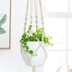 thumbnail image 3 of Cesta colgante Cuerda Colgador de plantas Macramé Maceta colgante Algodón Blanco cremoso 105 cm, 3 of 5