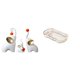 thumbnail image 1 of Esculturas de , estatuas de cerámica, bandeja de almacenamiento rectangular, organizador multifunción para el hogar, adecuado para sala de est, 1 of 8