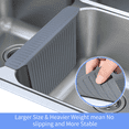 thumbnail image 4 of Bligli Silicone Sink Divider Mat - 12.8x7.8 inch Non-Slip Kitchen Organizer, Dish & Glassware Protector for Double Basins, Scratch & Stain Resistant, Durable & Flexible (Grey), 4 of 9