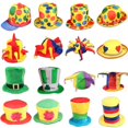 thumbnail image 2 of Sombrero de fiesta divertido para adultos, disfraz de payaso, mago, vestido de Festival de Irlanda, Canival, Navidad, cumpleaños, gorra para fanáticos del fútbol, 2 of 4