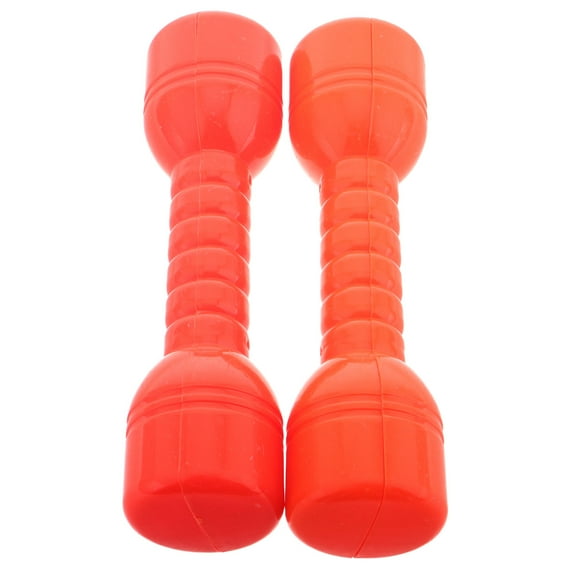 FRCOLOR 1 Pair Toddler Fitness Dumbbells Plastic Exercise Toys Kids Gym Equipment Child Sport Barbell Play Weights for Toddler Kindergarten Strength Activities