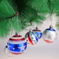 thumbnail image 2 of Qocolhg 12 Pcs 2.36 inch Patriotic Ornaments Hanging Balls, 4th of July Independence Day Tree Ornaments, Red White Blue Balls for Holiday Wedding Memorial Day Veteran Day Tree Decorations, Clearance, 2 of 7