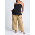 thumbnail image 3 of ELOQUII Women's Plus Size Linen Blend Column Tube Top, 3 of 3