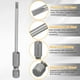 thumbnail image 5 of Uxcell 8pcs SL3 Puntas de Destornillador Ranurado 3mm Punta Ranurada Vástago Hexagonal de 1/4" Longitud de 75mm (3") Cabeza Plana Magnética Brocas de Acero S2 Destornillador Industrial, 5 of 7