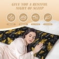 thumbnail image 4 of Picia Hohey Bee Golden Embroidery Body Pillow Cover - Super Soft Microfiber 20x54 Body Pillow Case - Envelope Closure, Wrinkle, Stain Resistant Body Pillow Cover,Elegant Bedding, 4 of 8