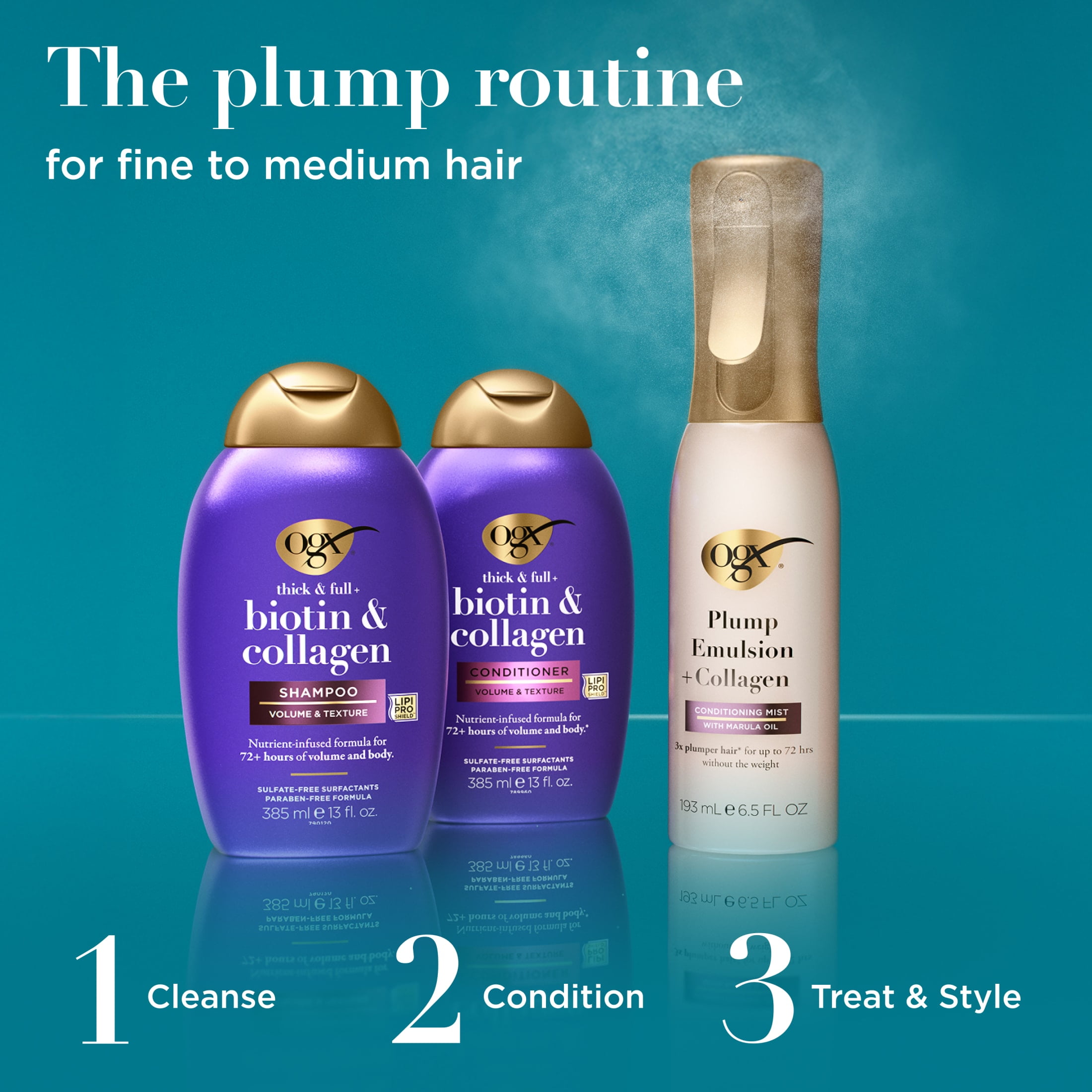 OGX Plump Emulsion + Collagen Conditioning Hair Mist Spray, 6.5 fl. oz