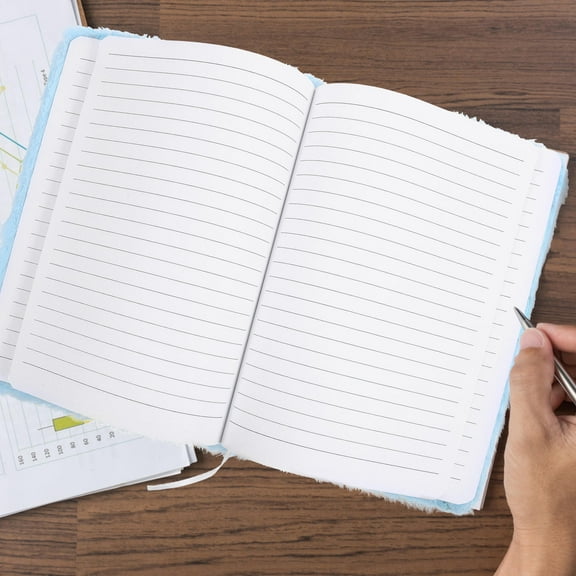 Raindrops Fluffy Cover Notebook Portable Writing Journal with Decorative Notepad and Plush Cover