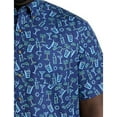 thumbnail image 2 of Easy-Care Tropical Print Sport Shirt Blue Multi 7XLT, 2 of 4
