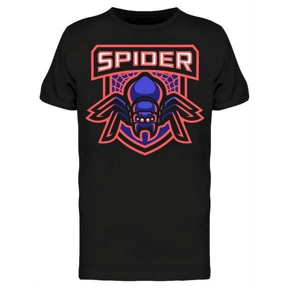 Red/blue Spider Design T-Shirt Men -Image by Shutterstock, Male Medium