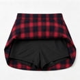 thumbnail image 6 of SZJXBUY Womens Plaid Skirts Fall Winter Check Mini Bodycon Pencil Skirt with Shorts Casual Side Slit Elastic High Waist Skorts Y2K Red,L, 6 of 8
