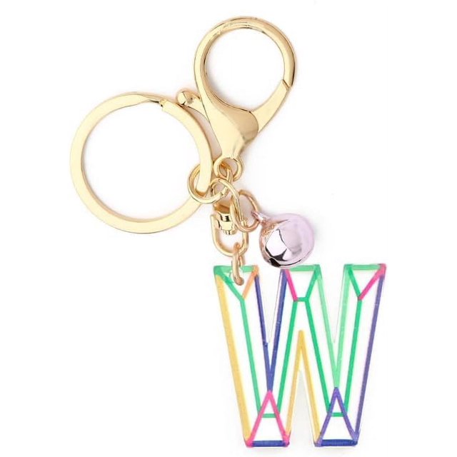Letter Keychain,26 Letters A-Z Decorative Letter Keychain,Name Keychain for Women Girls Men Teenager Gift