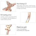 thumbnail image 5 of Anillos abiertos de mariposa de plata para mujeres y niñas, piedra natal ajustable, declaración de animales delicados, promesa de compromiso, anillo de boda, eternidad, joyería delicada, regalos de fiesta de Navidad brillar Electrónica, 5 of 5
