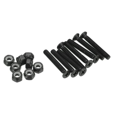 

Uxcell Skateboard Hardware Kit 1.38 Mounting Screws Full Thread Bolts Nuts Set Black